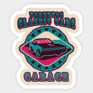 Toretto's Garage Torettos Classic Car Vintage Sticker